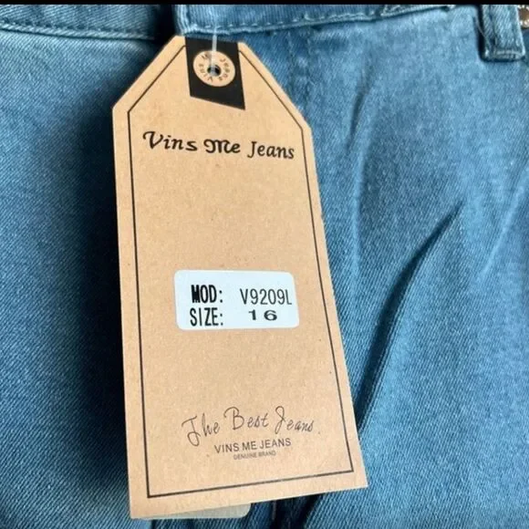 LAST CHANCE REMOVING TONIGHT ~Vins Me Blue Skinny Jeans Size 16 - Picture 2 of 3
